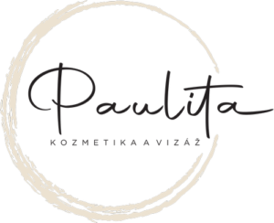 Logo Salon paulita kozmetika a vizáž Trnava. Zobrazuje logo paulita.sk